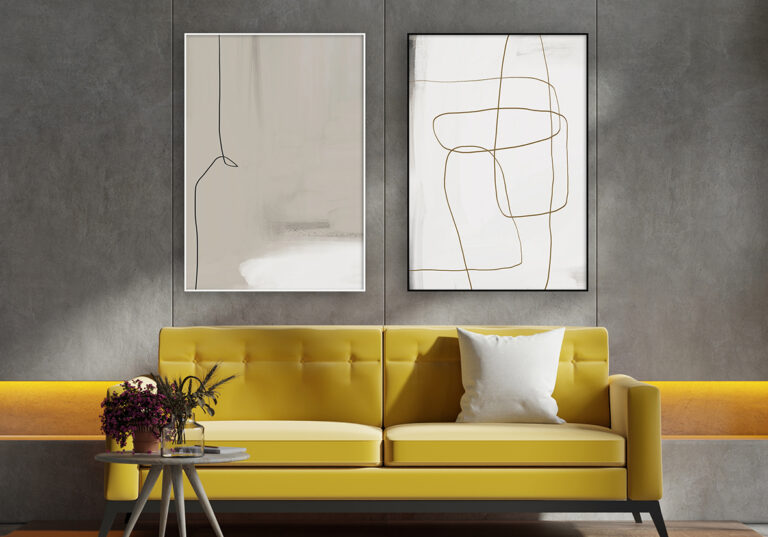 Illustration minimalistischer abstrakter Linien