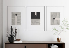 Minimalistisches abstraktes Liniendesign