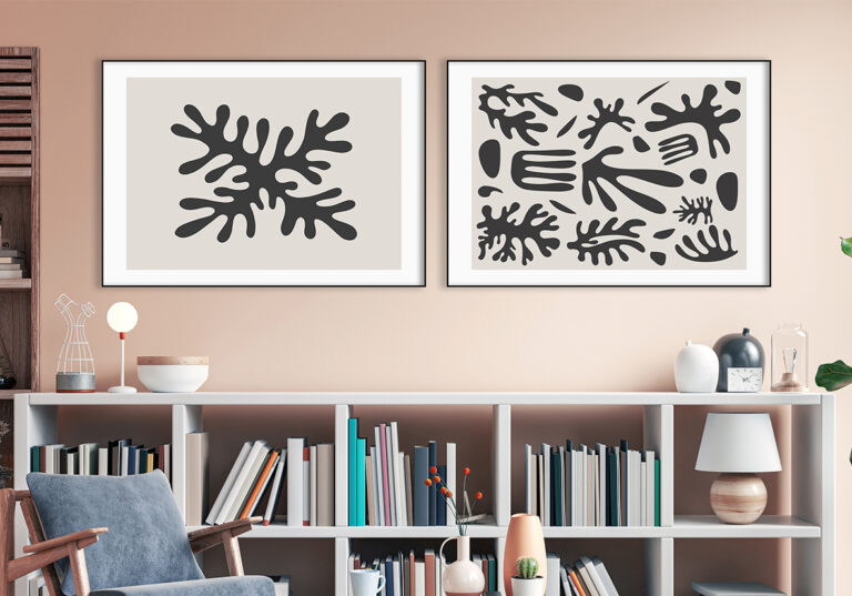 Minimalistisches Werk, inspiriert von Korallen