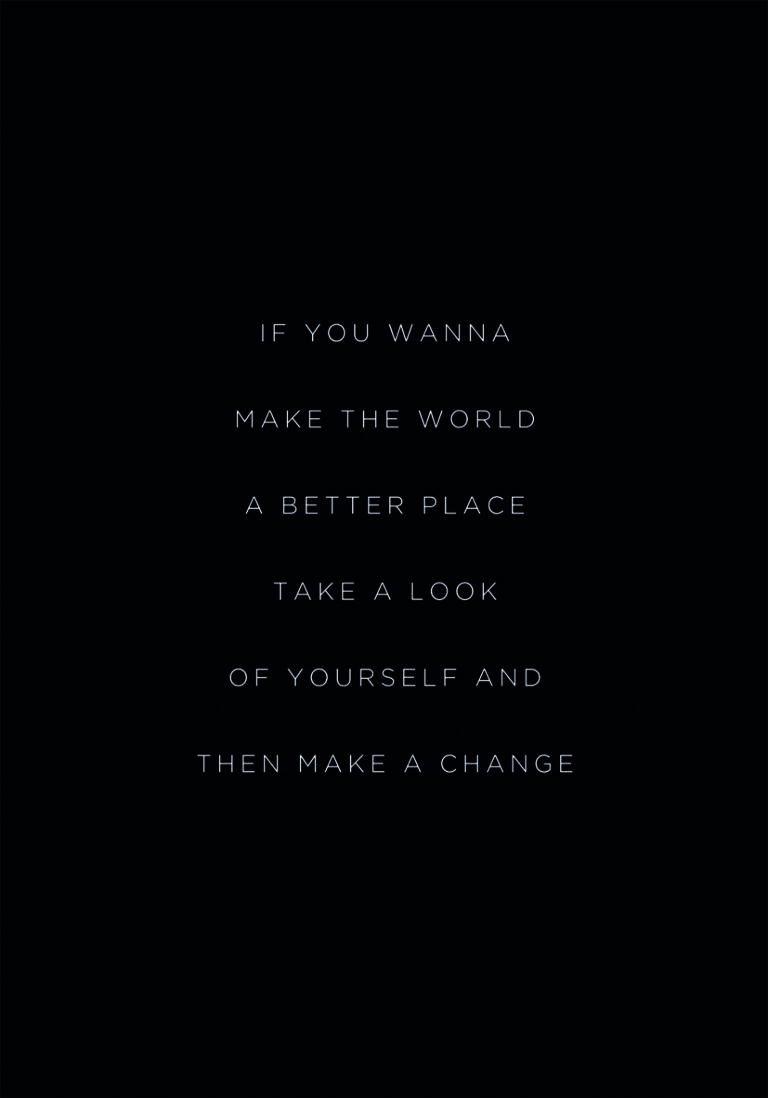 Worte der Inspiration: Grafikdesign in Schwarz-Weiß