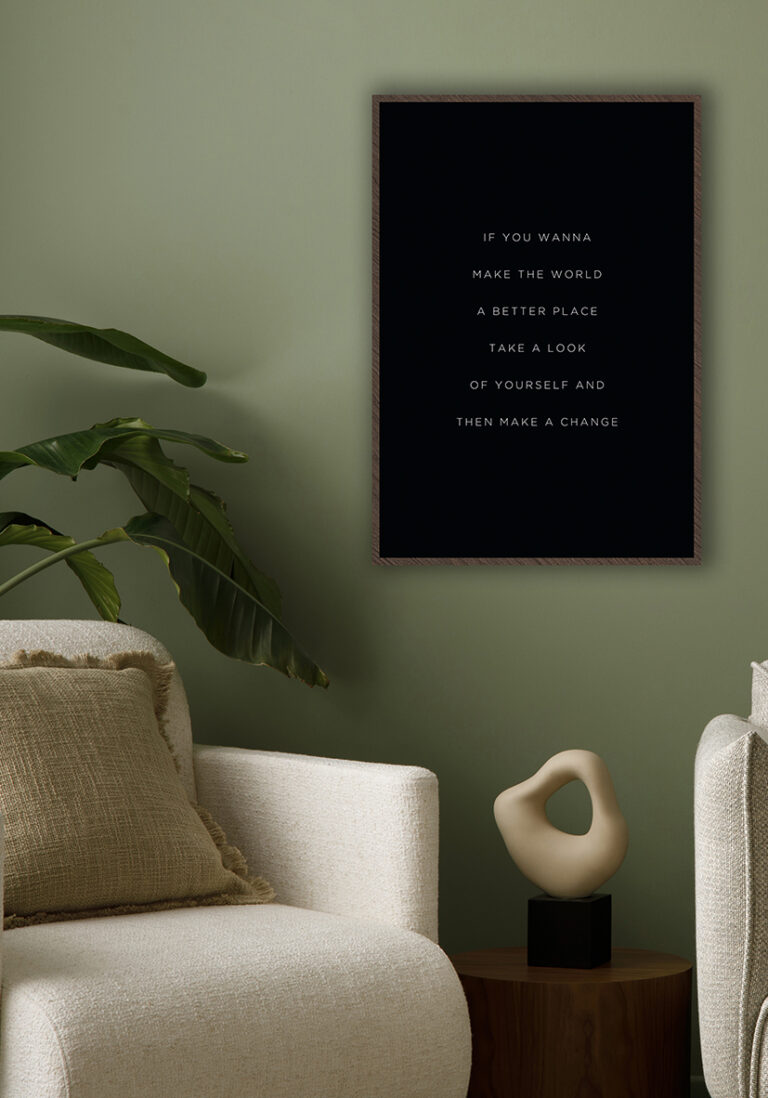 Worte der Inspiration: Grafikdesign in Schwarz-Weiß