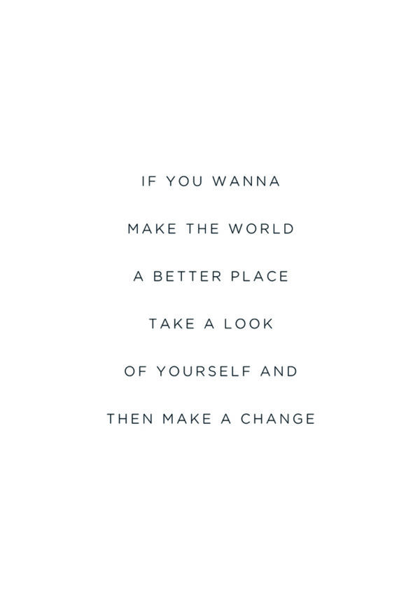 Minimalistische Typografie-Kunst mit Motivationszitat.
