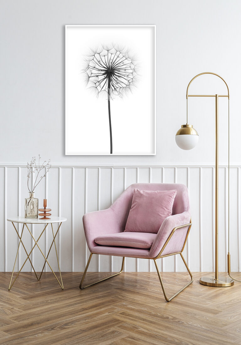 Elegante Silhouette einer Pusteblume.
