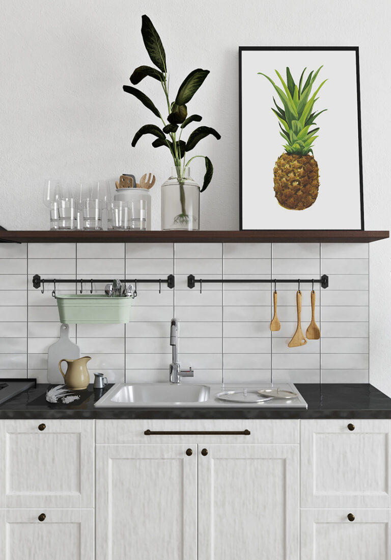 Realistische Illustration einer Ananas für ein frisches Design.