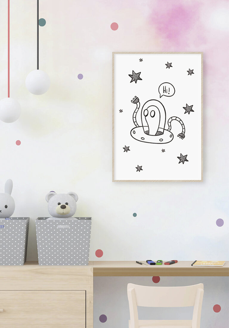 Freundlicher Alien: lustige Außerirdischen-Kunst