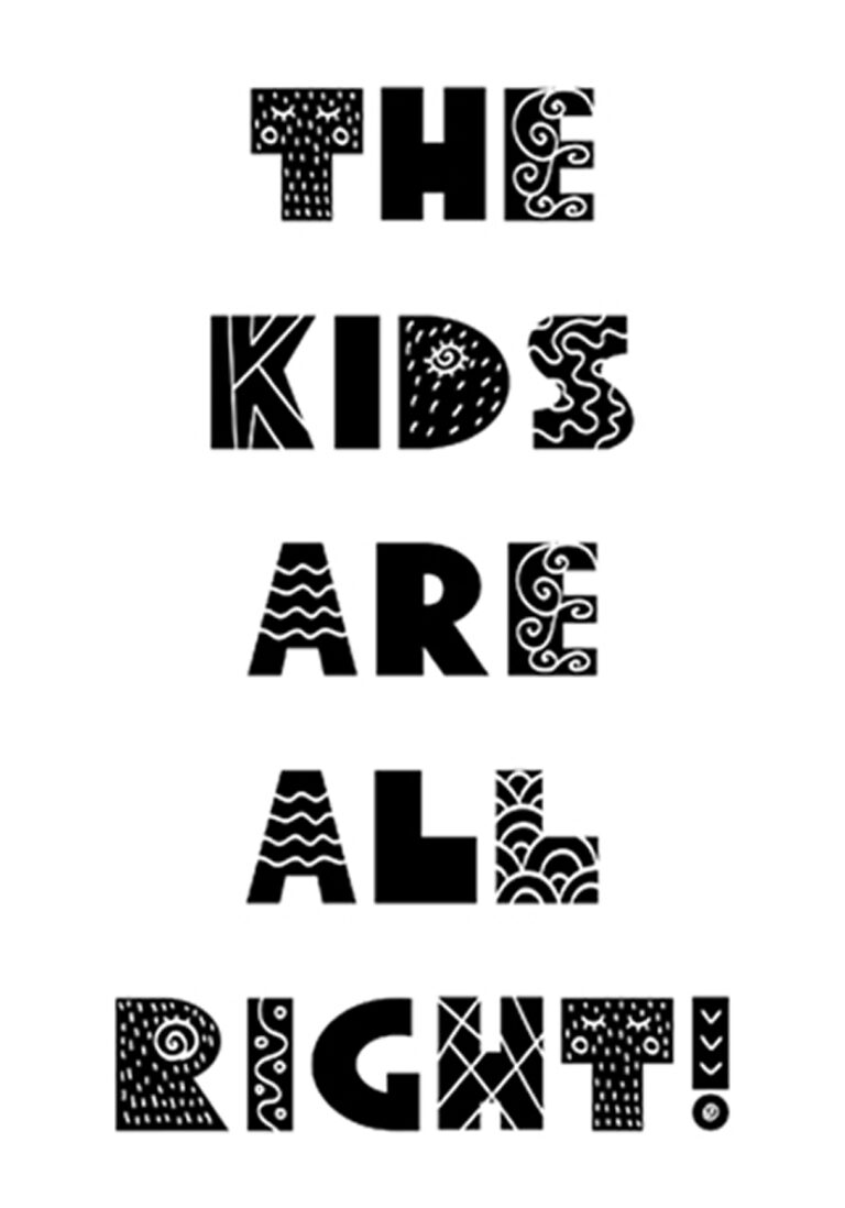 Poster mit künstlerischer Typografie: originelles, kreatives Design