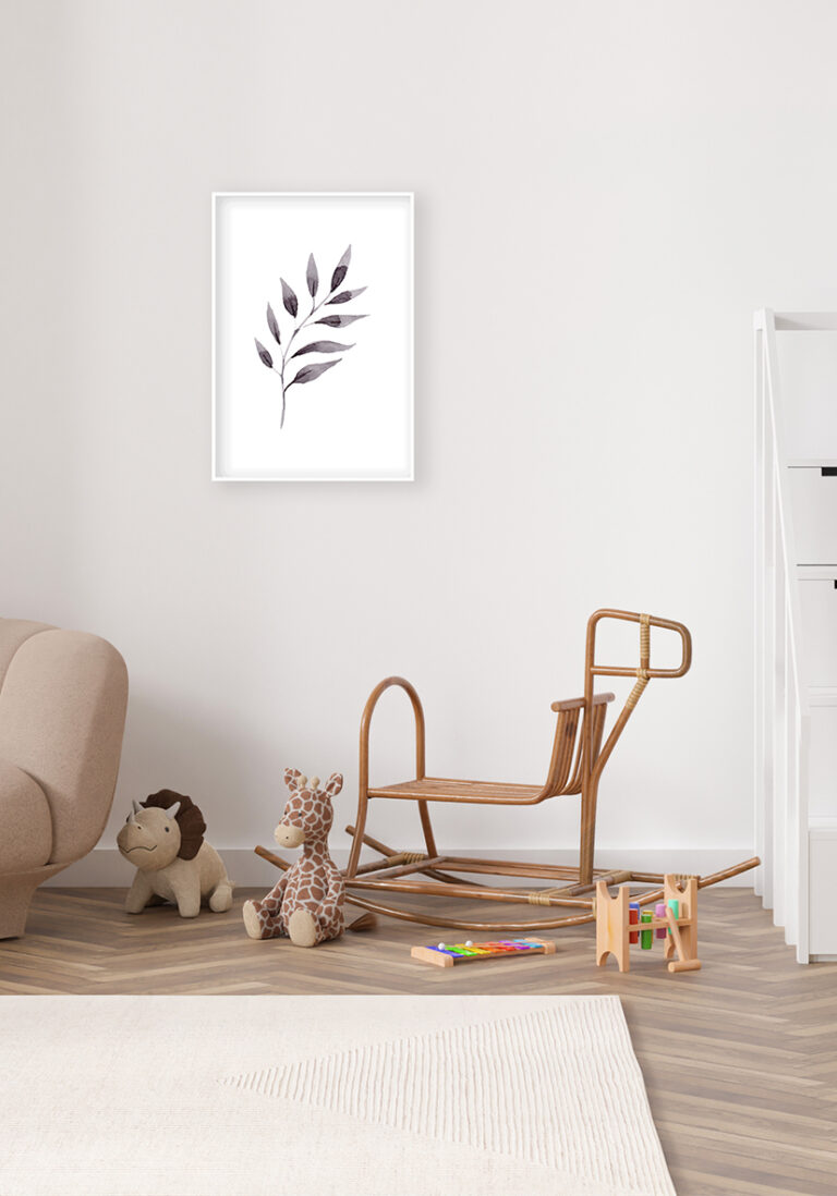 Aquarellblatt: Elegante florale Kunst zur Dekoration