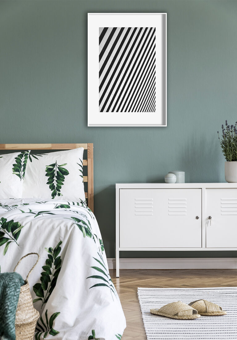 Abstrakte Geometrie: Modernes Design in Schwarz-Weiß
