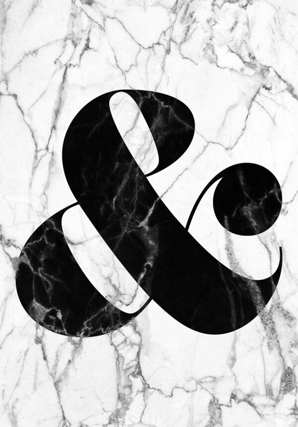 Marmor-Ampersand: Elegantes Design zur Dekoration
