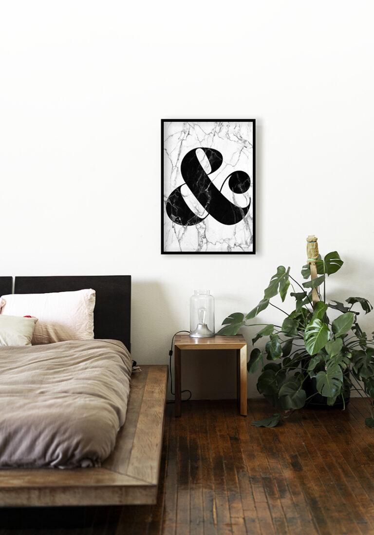 Marmor-Ampersand: Elegantes Design zur Dekoration