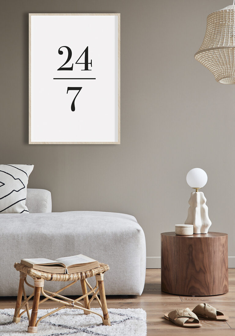 Minimalistische Zahlentypografie: Prägnantes, elegantes Design