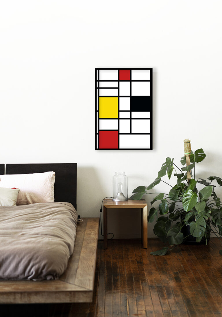 Abstrakte geometrische Komposition: Modernes, farbenfrohes Design