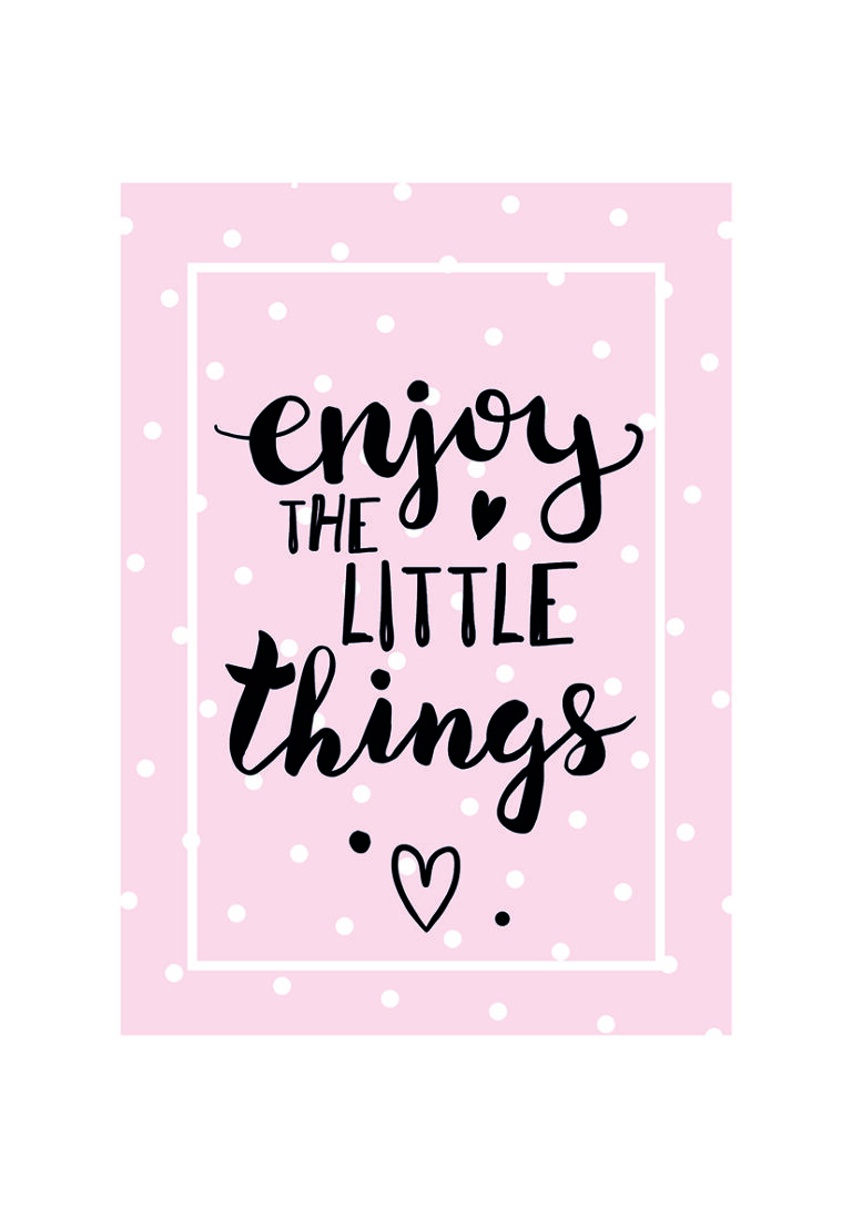 Inspirierende Typografie mit Punkten: fröhliches, positives Design