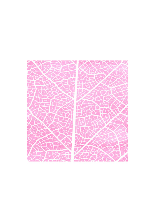 Abstraktes Blattmuster als rosa Mosaik