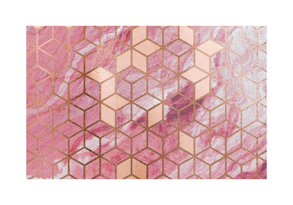 Elegantes Muster in Rosa und Gold