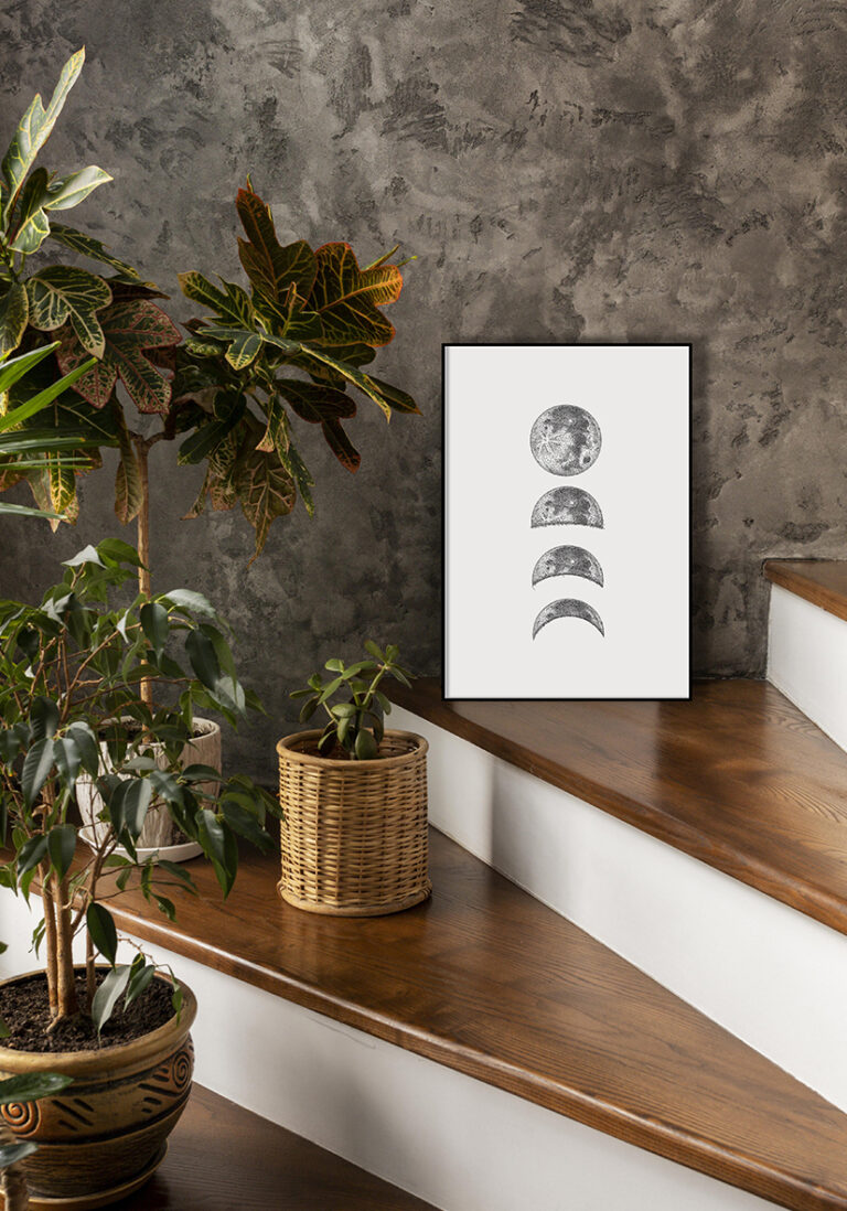 Illustration der Mondphasen