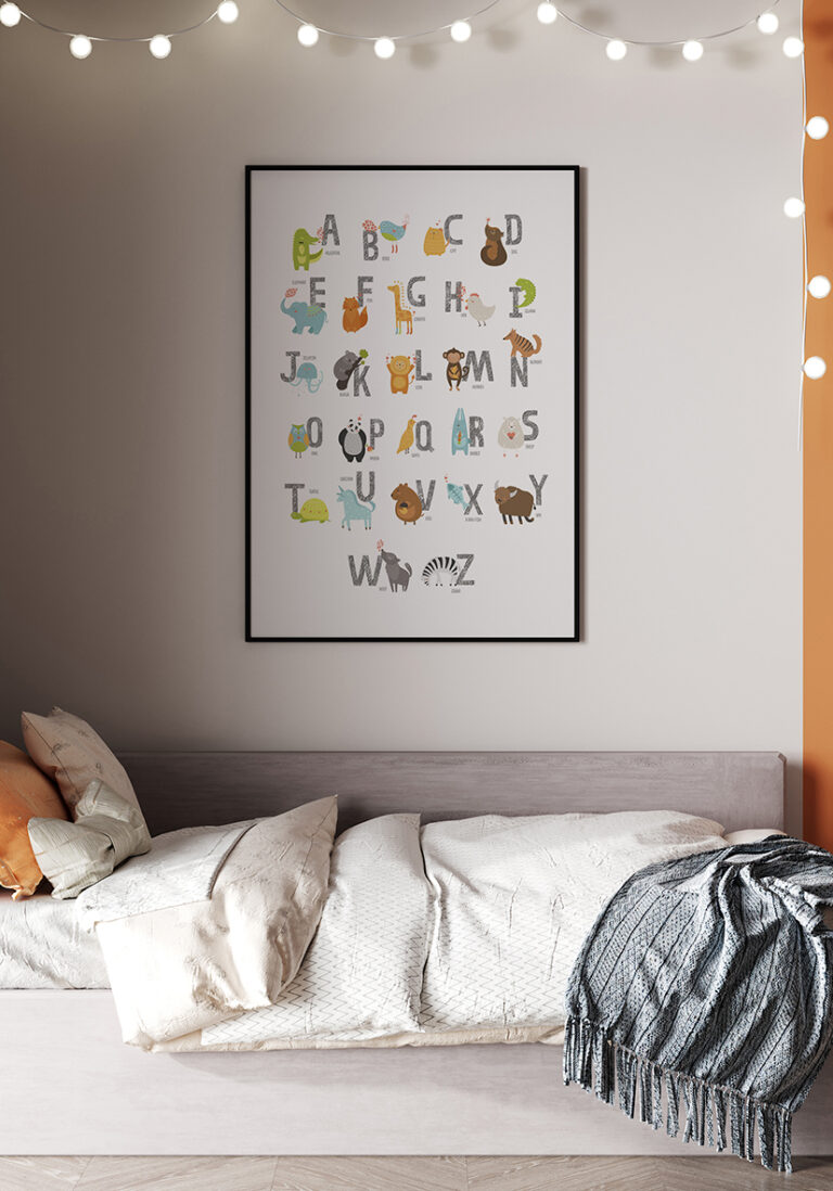 Kinder-Alphabet mit Tiermotiven