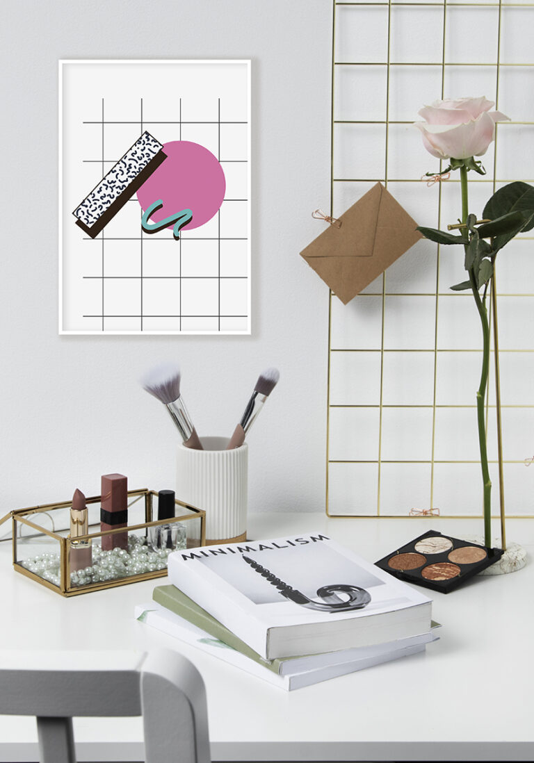 Abstraktes Poster mit geometrischen Formen