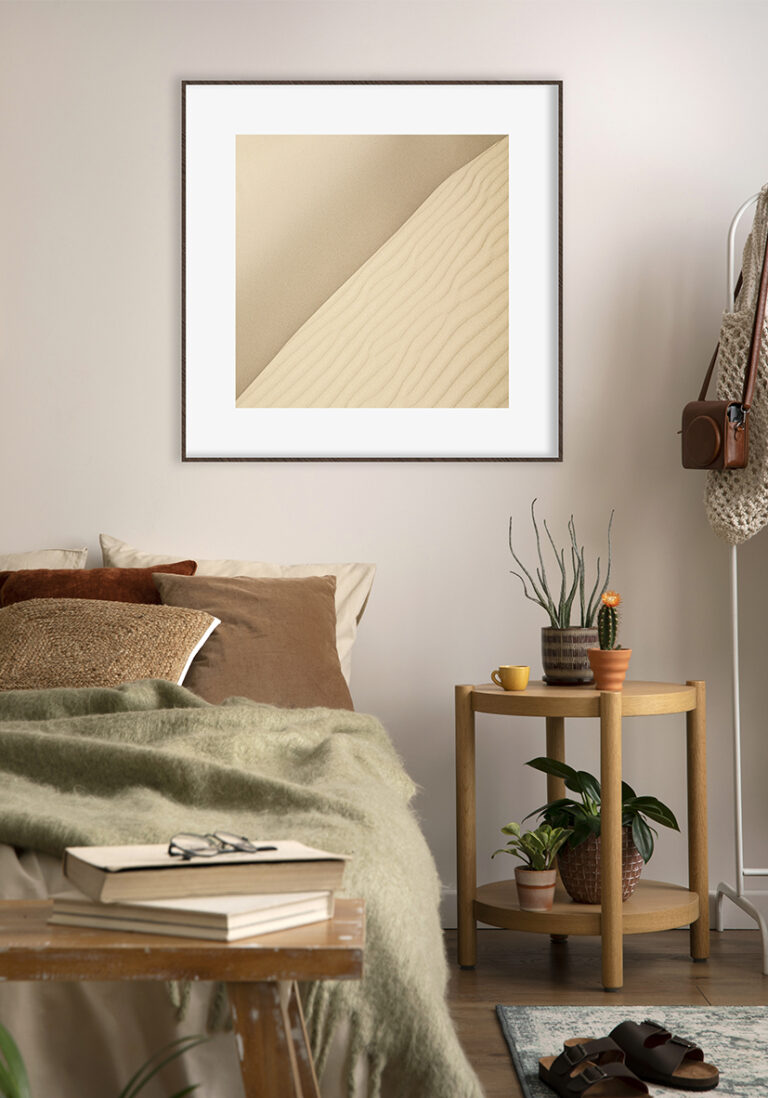 Minimalistische abstrakte Kunst mit Sanddünen