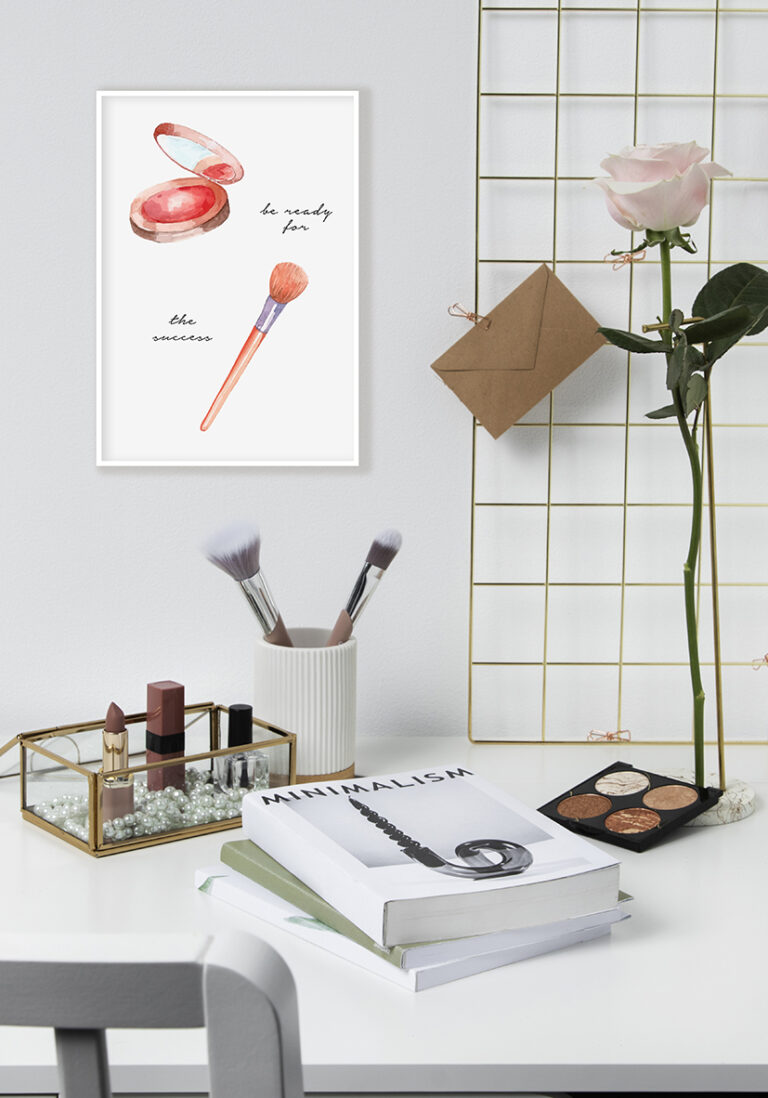 Aquarellillustration von Make-up
