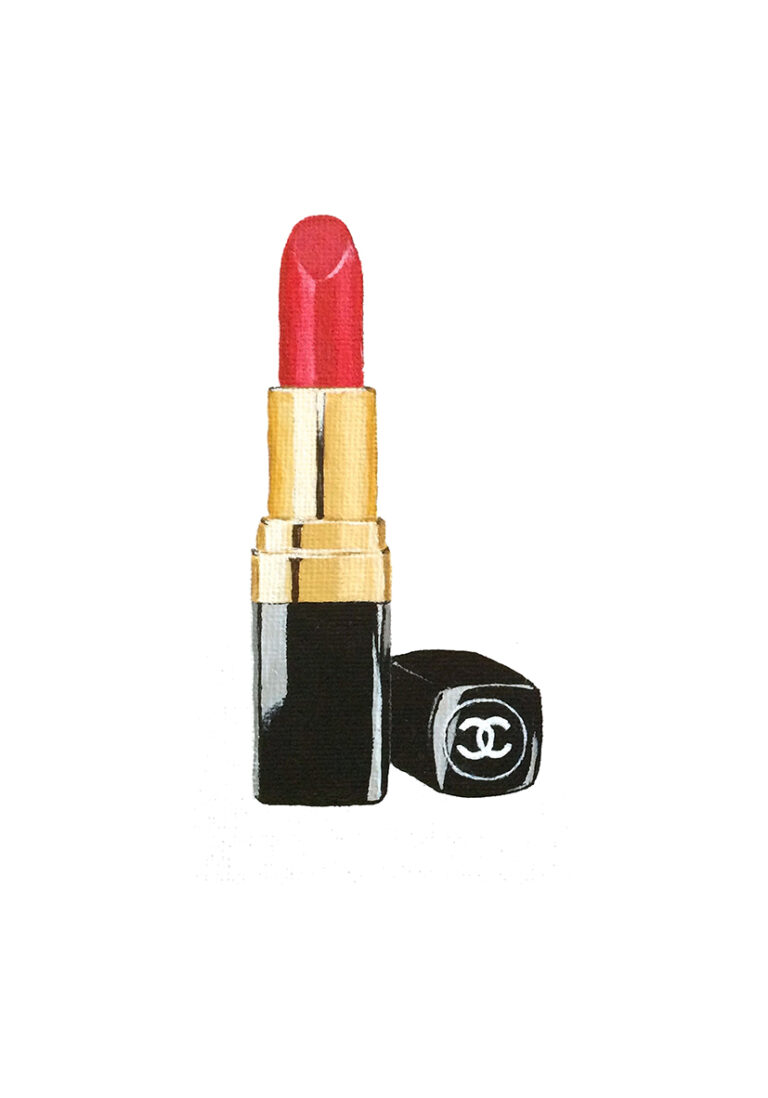 Elegante Illustration eines roten Lippenstifts