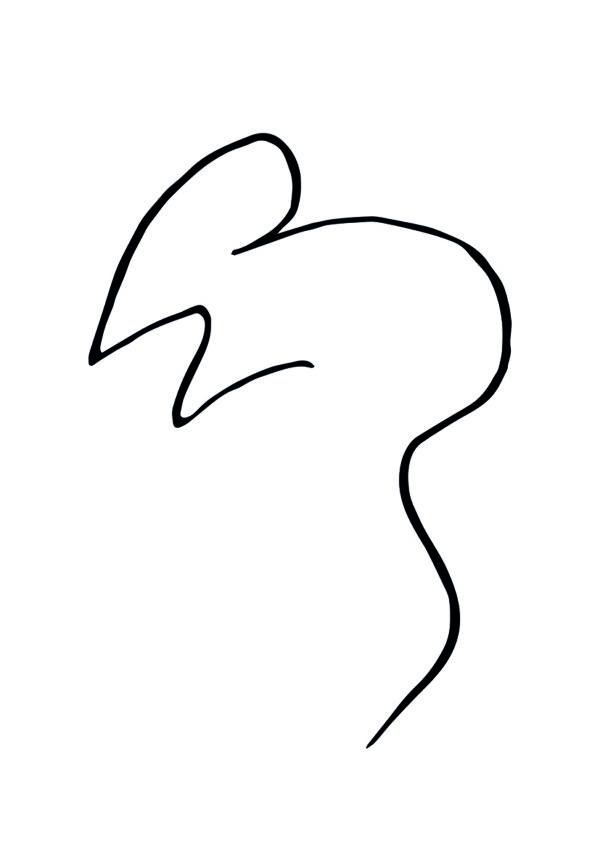 Minimalistische abstrakte Linienzeichnung