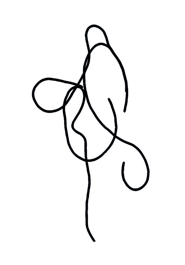 Minimalistische Linienzeichnung