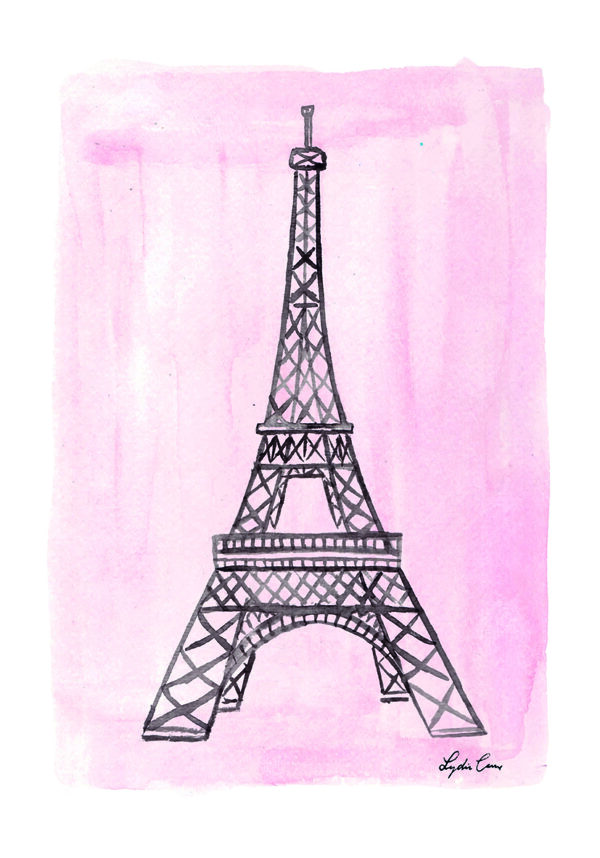 Elegantes Aquarell des Eiffelturms