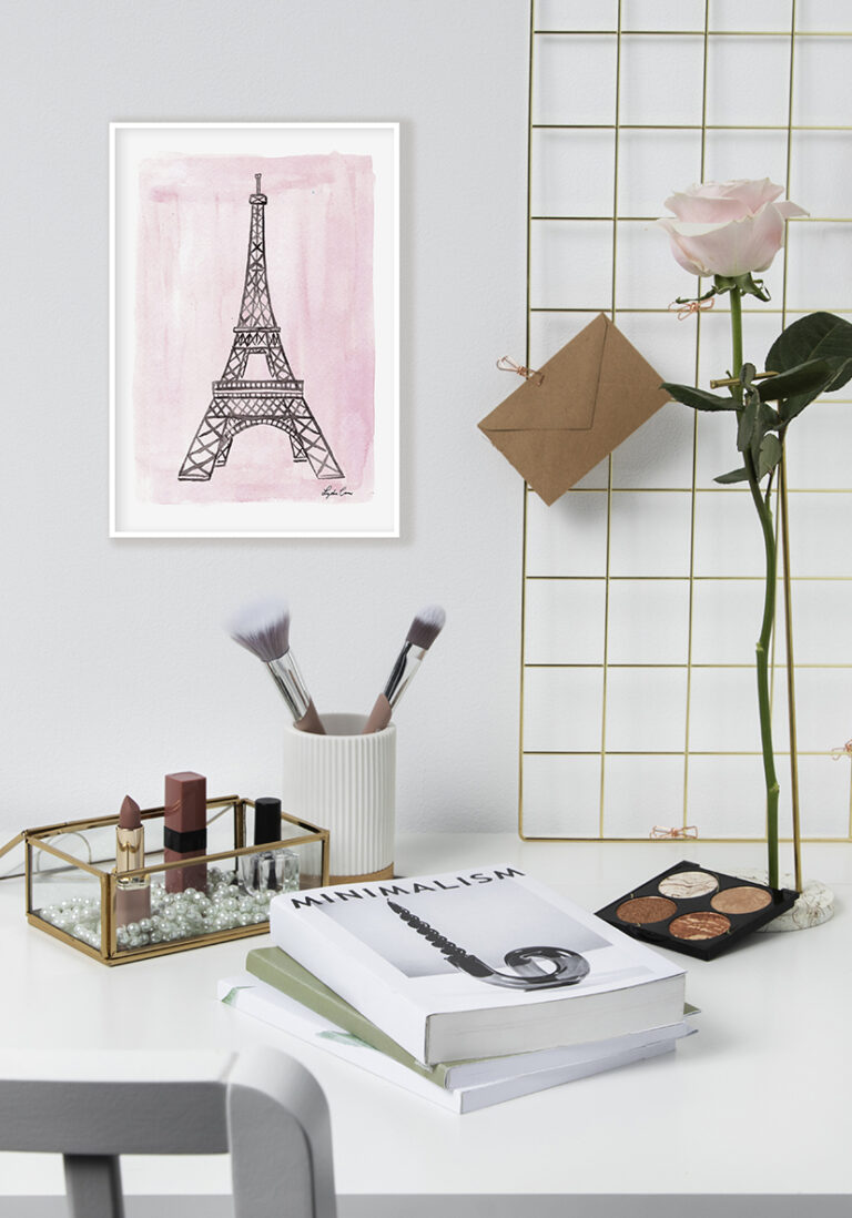 Elegantes Aquarell des Eiffelturms