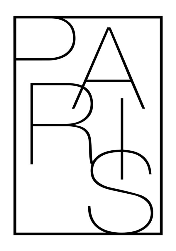 Minimalistische Typografie-Kunst über Paris