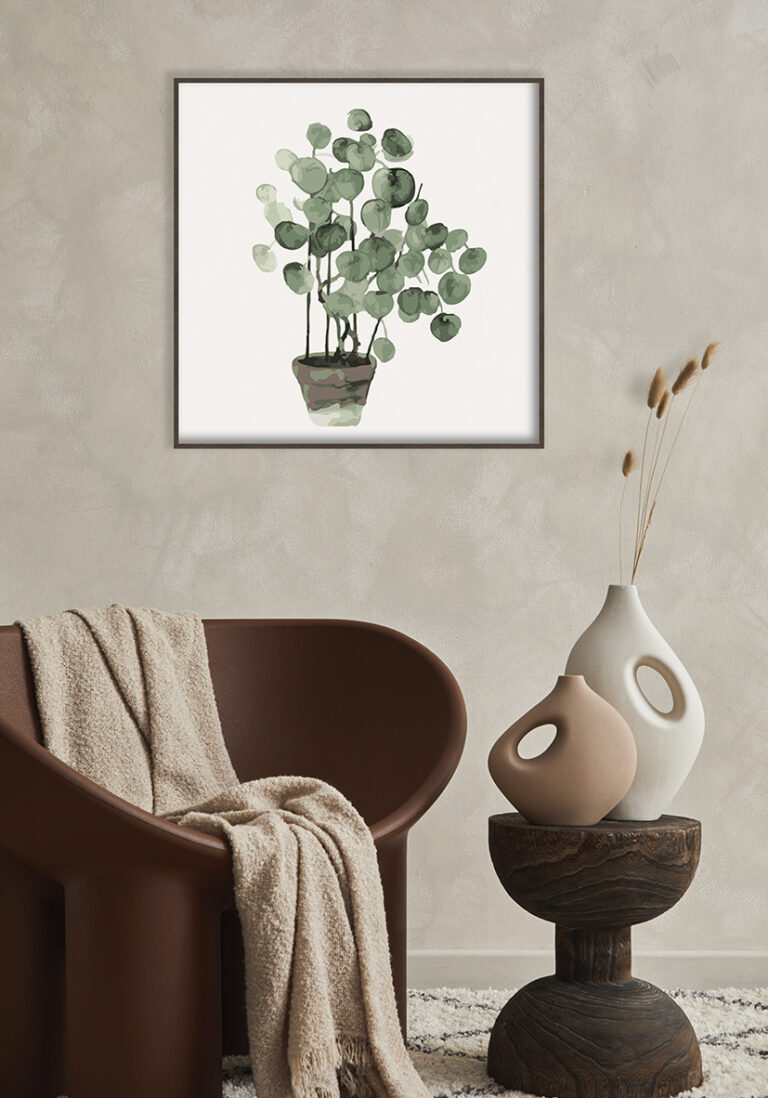 Abstrakte Illustration einer Topfpflanze