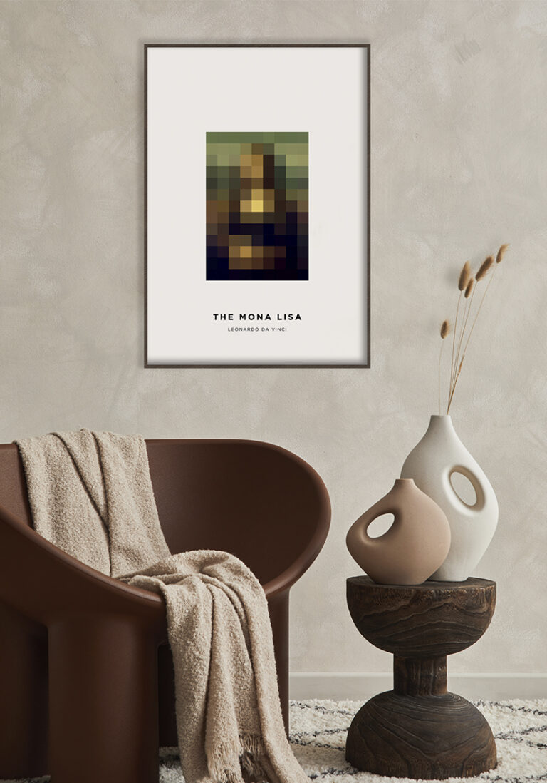 Mona Lisa im Pixel-Effekt