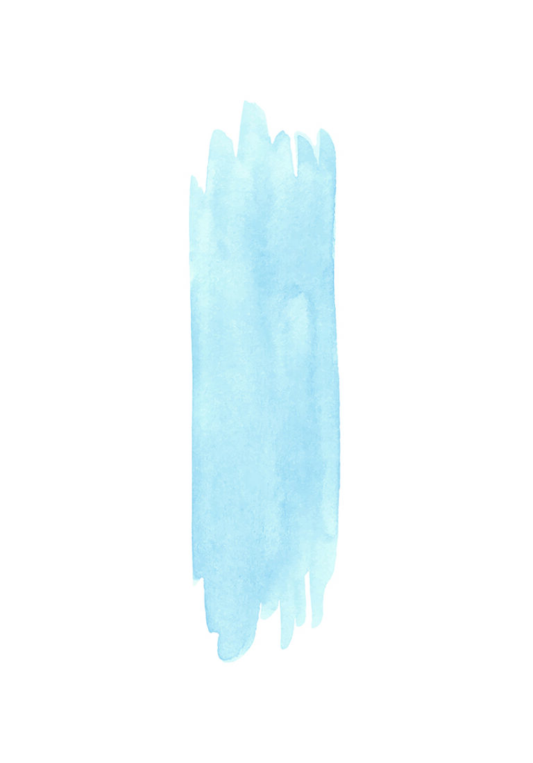 Pinselstrich in hellblauem Aquarell