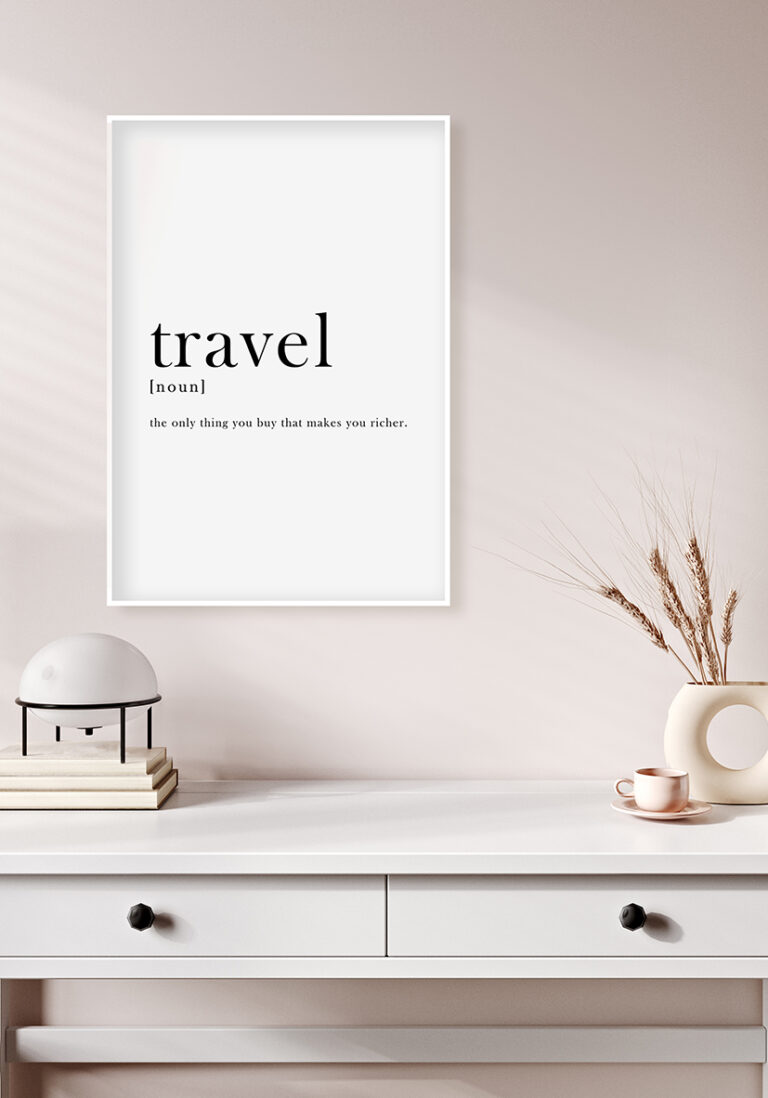 Minimalistische Typografie für inspirierende Reisen