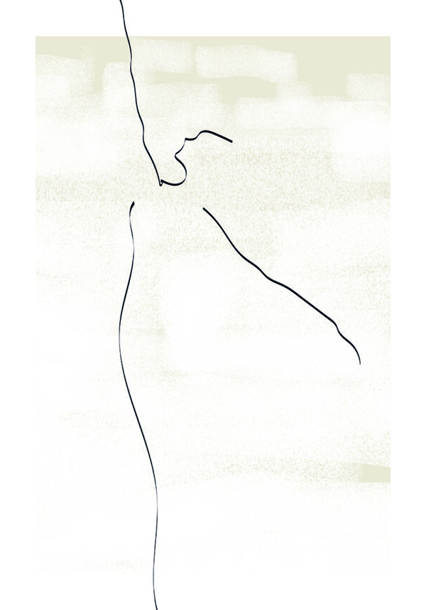 Abstrakte minimalistische Line-Art