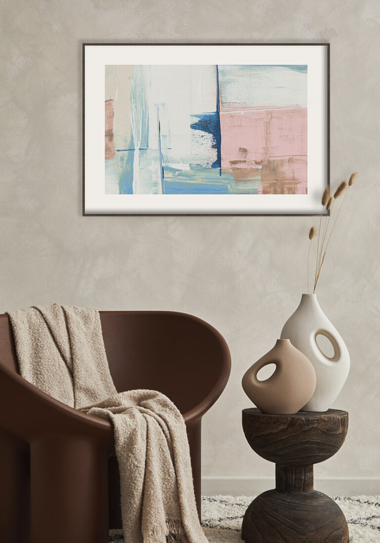 Abstrakte impressionistische Kunst in Pastelltönen
