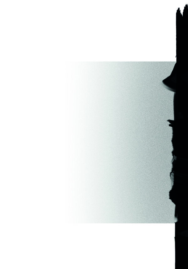 Abstrakte Kunst mit minimalistischer Silhouette