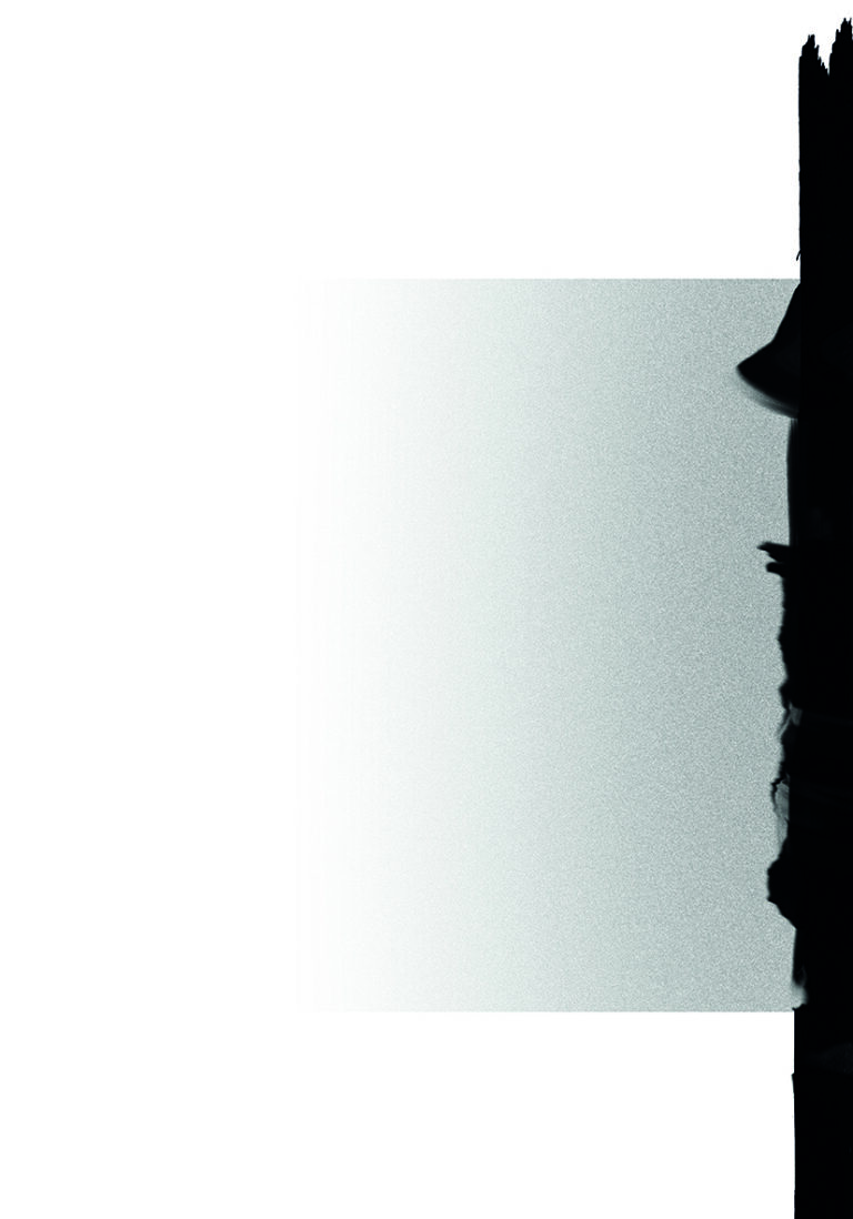 Abstrakte Kunst mit minimalistischer Silhouette