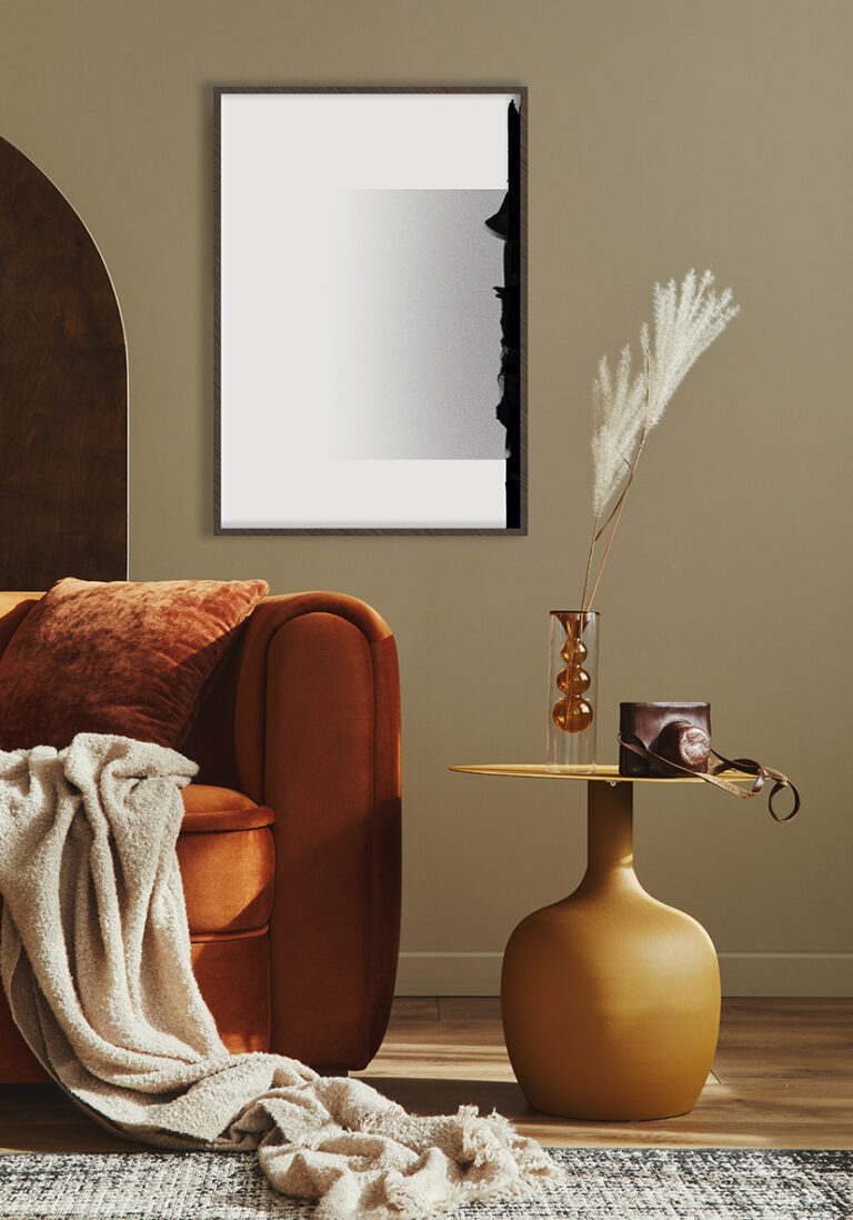 Abstrakte Kunst mit minimalistischer Silhouette