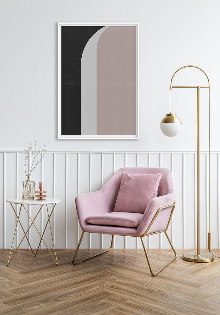 Minimalistisches geometrisches Motiv in neutralen Tönen