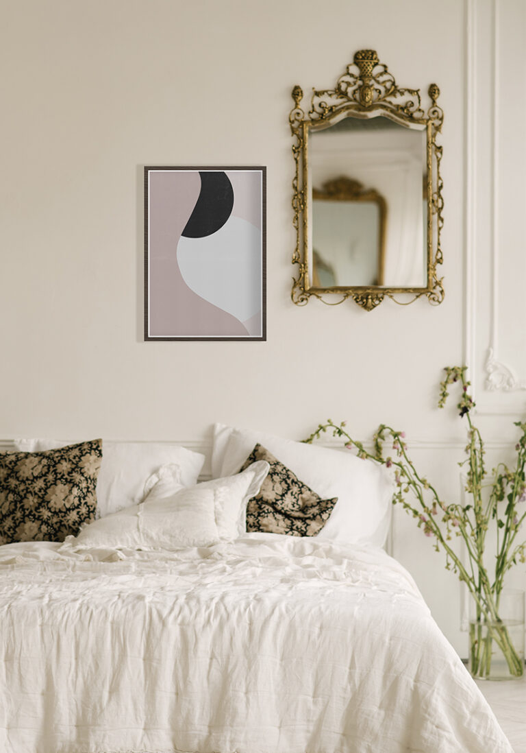 Minimalistische abstrakte Kunst in sanften Farben