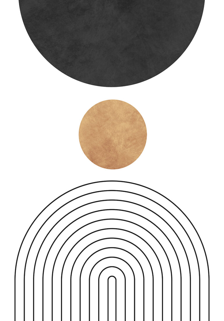 Illustration abstrakter Bögen und Kreise