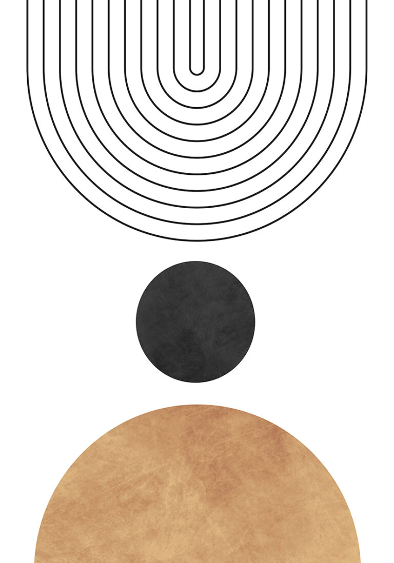 Minimalistischer geometrisch-abstrakter Kunstdruck