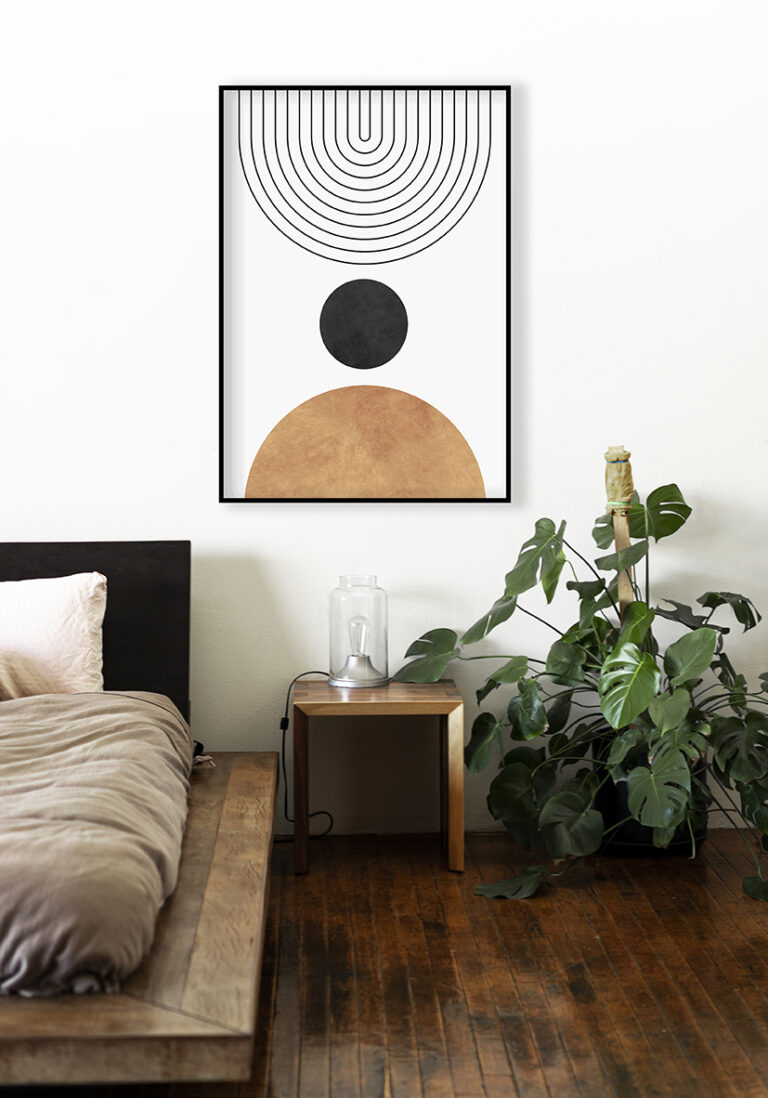 Minimalistischer geometrisch-abstrakter Kunstdruck