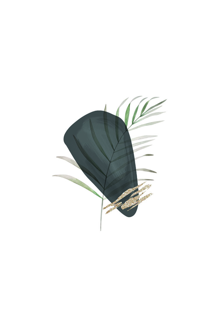 Minimalistische abstrakte botanische Illustration