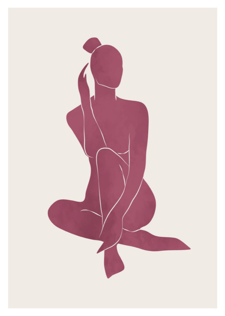 Abstrakte, minimalistische menschliche Silhouette