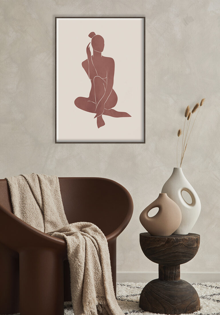 Abstrakte, minimalistische menschliche Silhouette