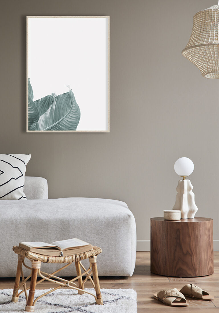 Minimalistisches botanisches Blattmotiv