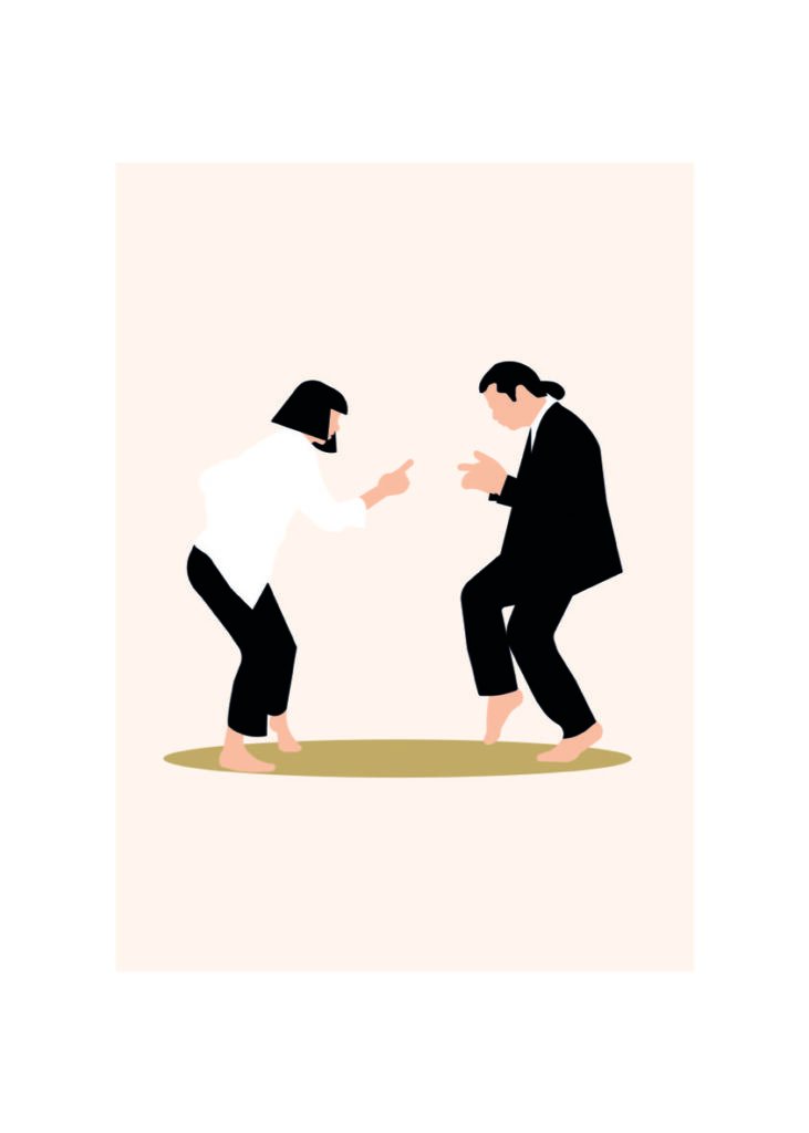 Minimalistische Illustration einer dynamischen Interaktion