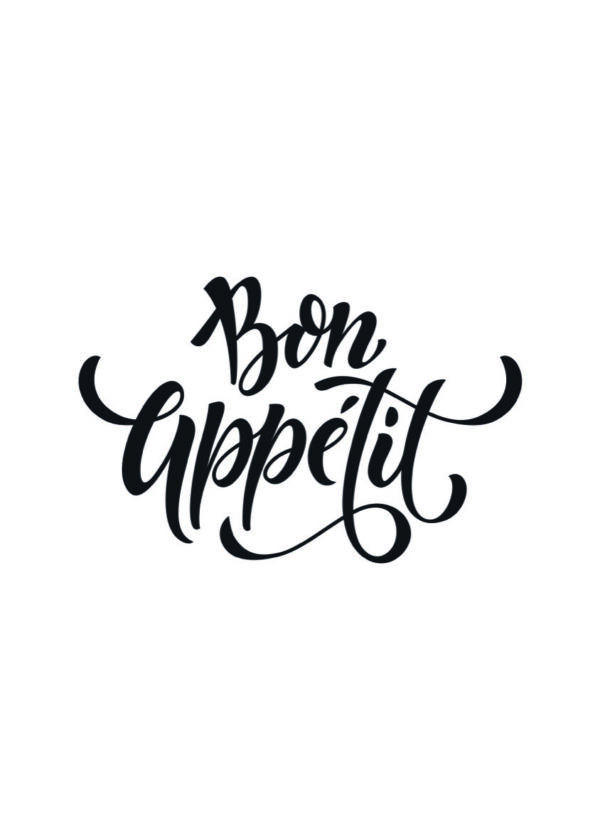 Elegante Kalligrafie: Bon Appétit